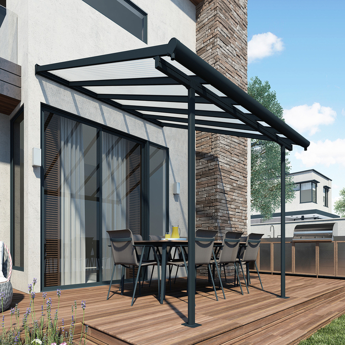Terrassöverbyggnad Sierra 9,3 m² Antracitgrå Canopia by Palram 